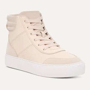 NWT UGG Zilo High Top Sneakers • White • Sizes 7.5 & 10 • Leather/Fabric • W Box